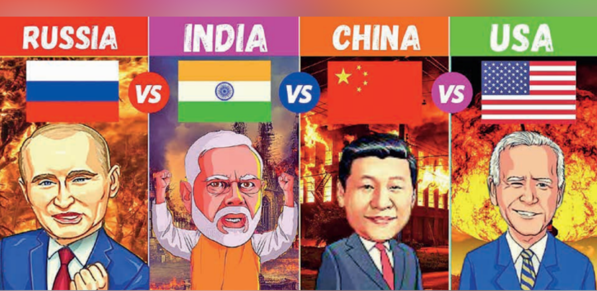 The Three Super Lovers : China, Russia and US, but India is 4th Element in the Geopolitics